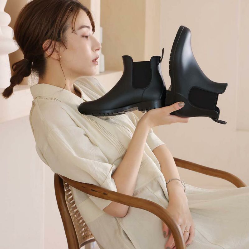 未使用✨VIVAIA ニット サイドゴアブーツ オートミルク 37.5 撥水 Urban Boots] ユニセックス 撥水加工 スリッポン ショートブーツ