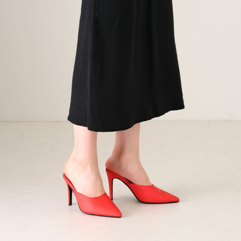 【超美品】VIVALA ポインテッドトゥ ミッドヒール(36.5/23センチ） Galilea] ポインテッドトゥ ストレスフリー ブロックヒール