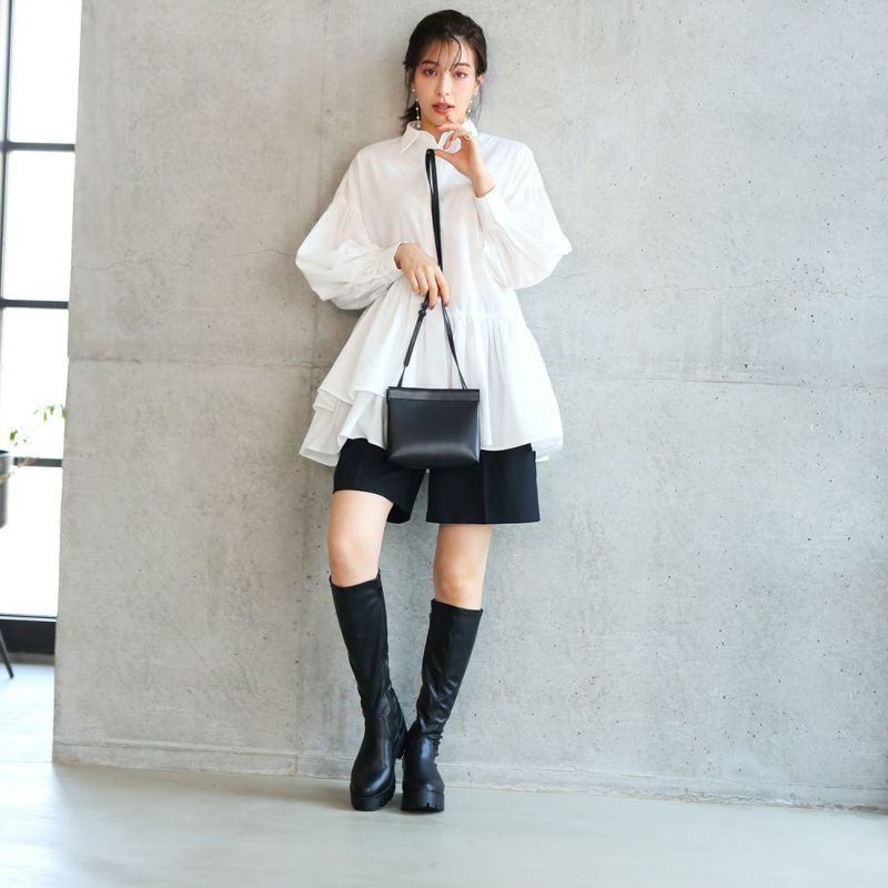 厚底ストレッチロングブーツ ｜靴・レディースシューズの通販