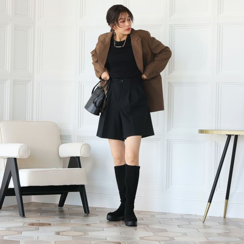 厚底ストレッチロングブーツ ｜靴・レディースシューズの通販