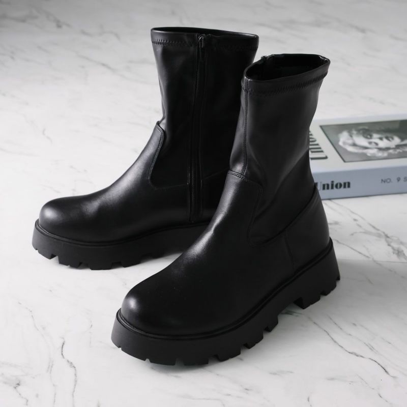 公式ストア/ZOZO限定】厚底インヒールストレッチミドルブーツ