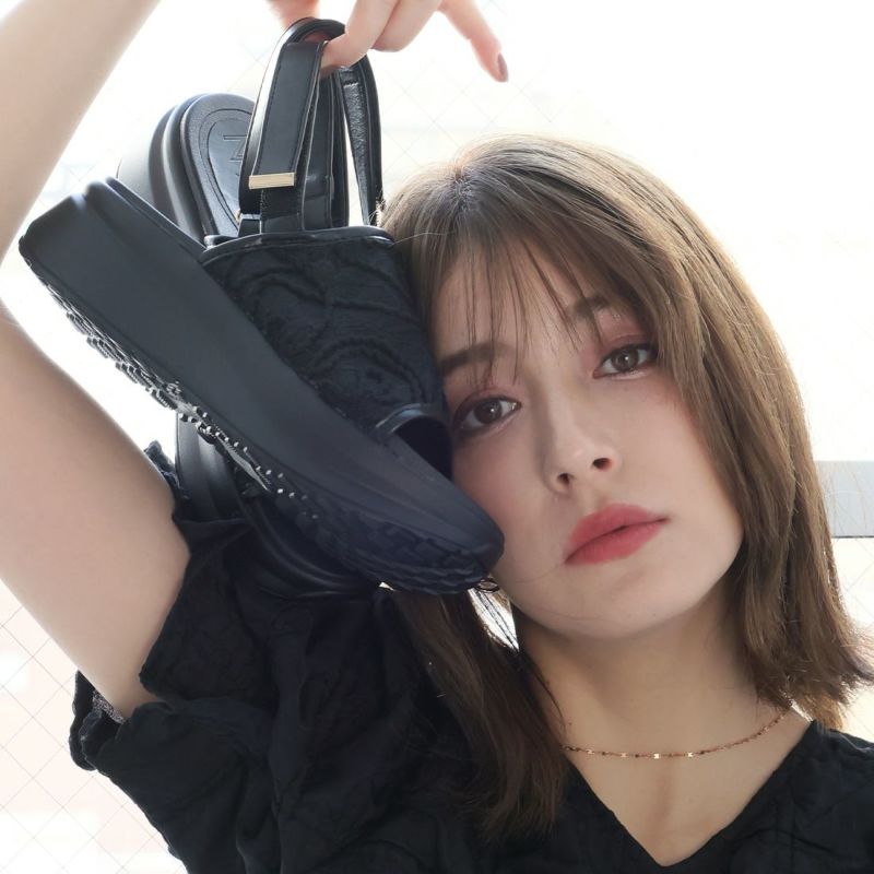厚底シアーレースダッドスポーツサンダル ｜靴・レディース
