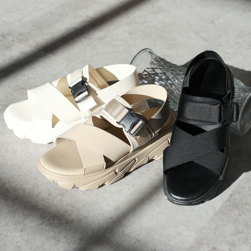 極美品◆VIVAIA　スポーツサンダル　クロス　軽量　バックストラップ　グリーン 超軽量×厚底シリーズ – VIVAIA JAPAN