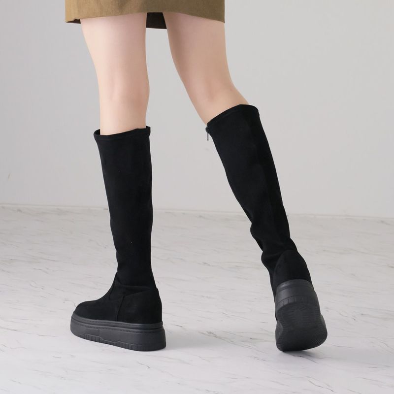 【軽量】厚底ボリュームソールストレッチロングブーツ 楽天市場】【1点10%/2点15%/3点20%OFFクーポン】24年秋冬新作