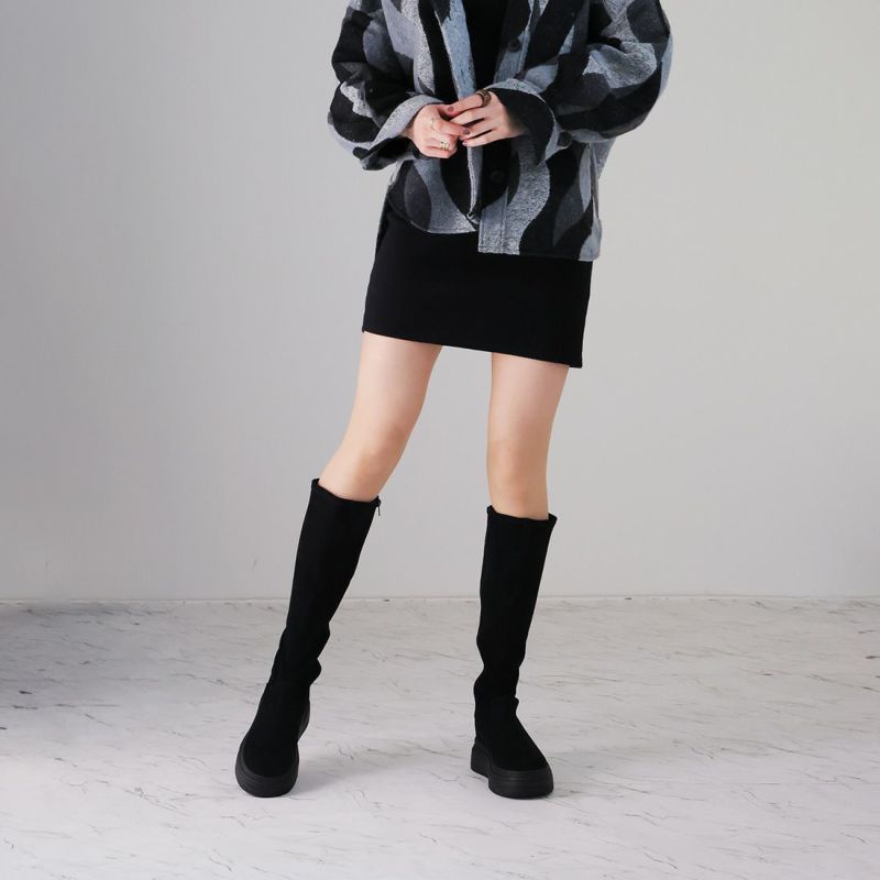 【軽量】厚底ボリュームソールストレッチロングブーツ 楽天市場】【1点10%/2点15%/3点20%OFFクーポン】24年秋冬新作