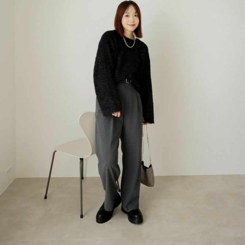 teraさん×omiさんコラボ 厚底ダブルステッチストレッチショート