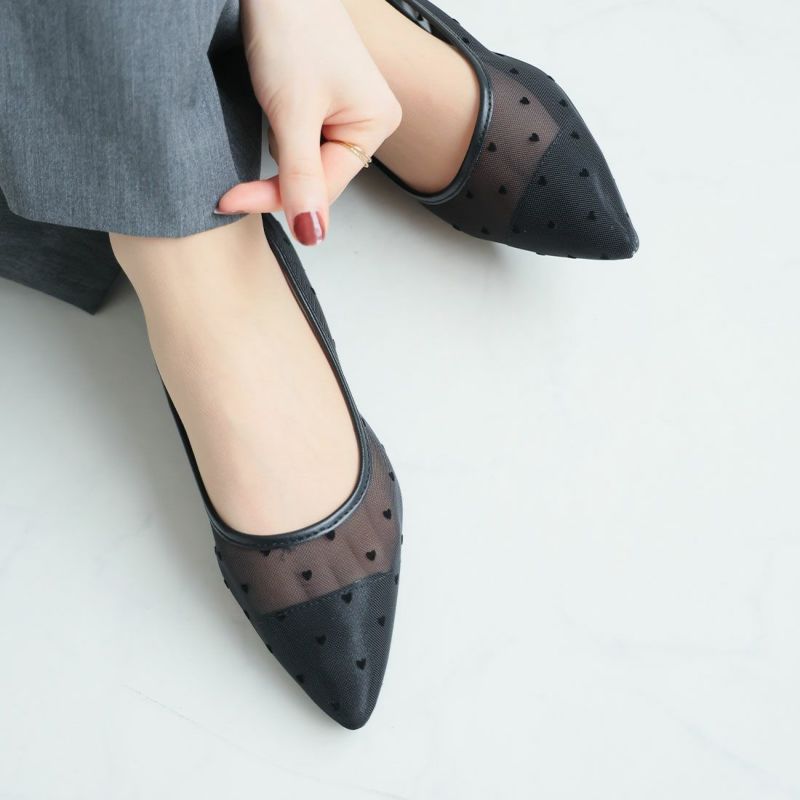 パンプス フラット お上品 カメリア フラワー シューズ パンプス 靴 レディース 本革 フラットシューズ フラワー