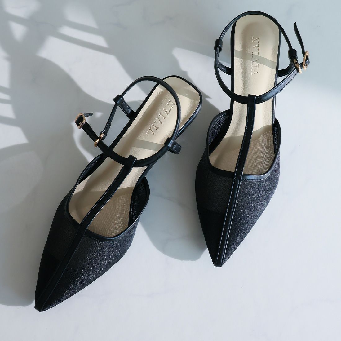 シアーチュールストラップパンプス ｜靴・レディースシューズの通販